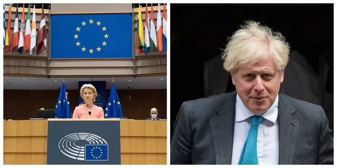 European Commission President Ursula von der Leyen and PM Boris Johnson