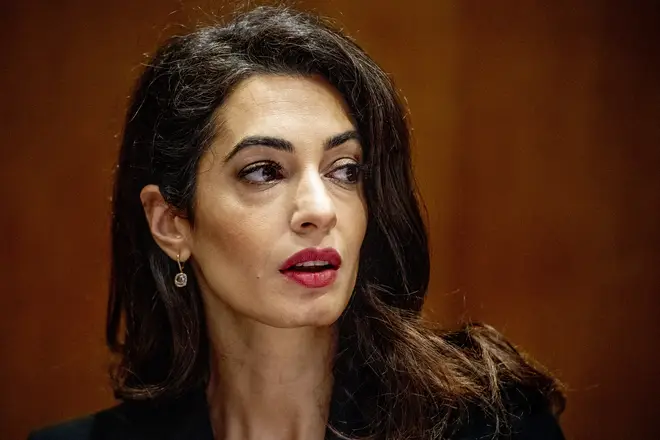 File photo: Amal Clooney during the meeting on ISIS at the United Nations headquarters in New York City