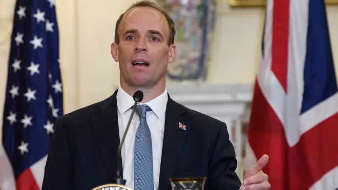 Dominic Raab has been in Washington