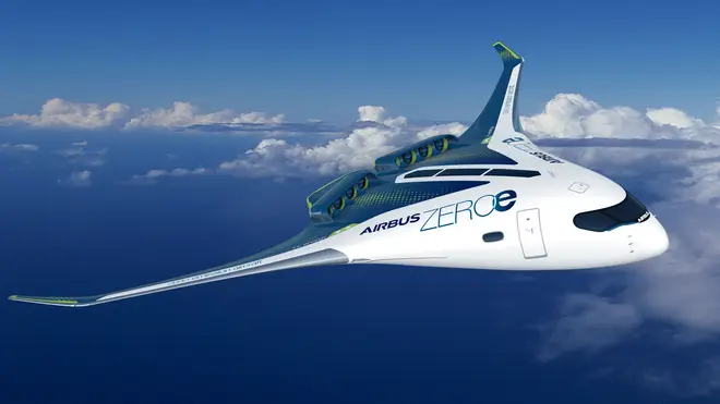 One of the concepts for the world's first zero-emission commercial aircraft unveiled by Airbus