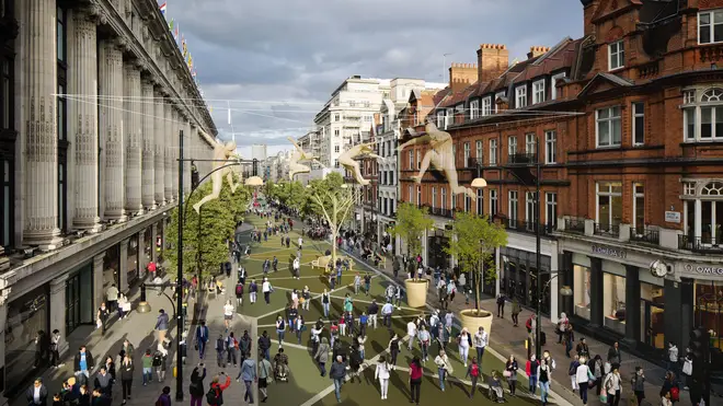 How Oxford Street would look pedestrianised