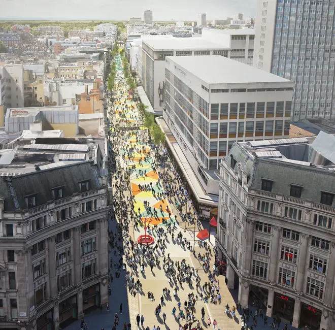 How Oxford Street would look pedestrianised