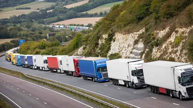 Hauliers reacted angrily after ministers warned of 7,000-truck-long queues in Kent