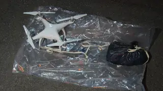 The drone and bag used by Charles Adifiyi