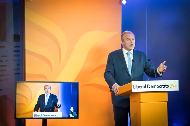 Lib Dem leader Sir Ed Davey gave his first conference speech as leader