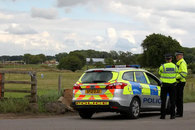 Police made arrests at the farm wedding