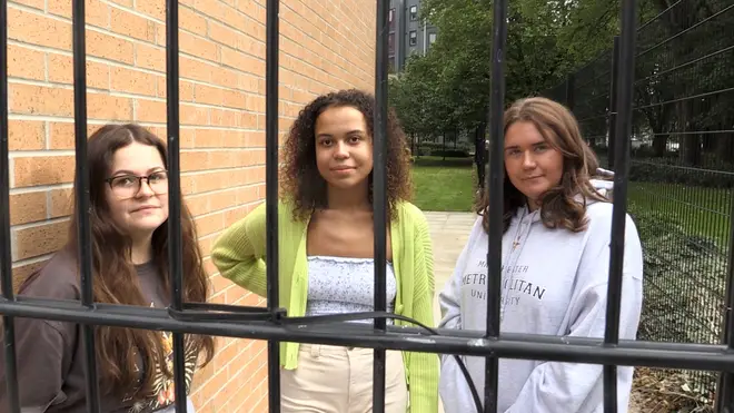 Students have been left "trapped" in halls of residence while self-isolating