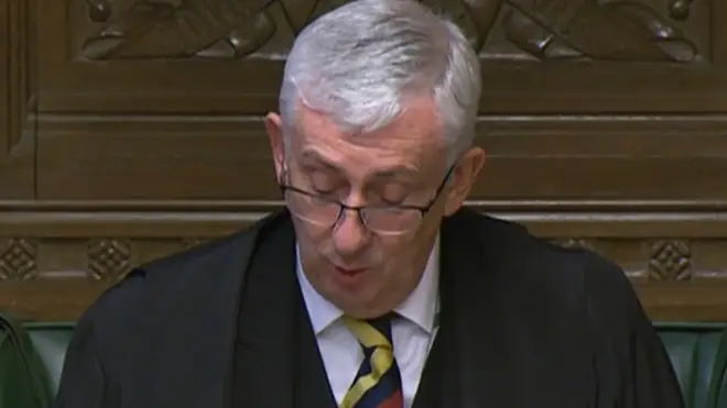 Sir Lindsay Hoyle said there would be no amendments to the vote later