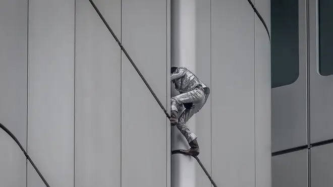 French urban climber Alain Robert