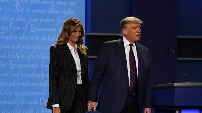 The couple seen together at Wednesday's debate