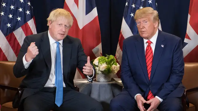 Boris Johnson has given his "best wishes" to Donald Trump following his coronavirus diagnosis