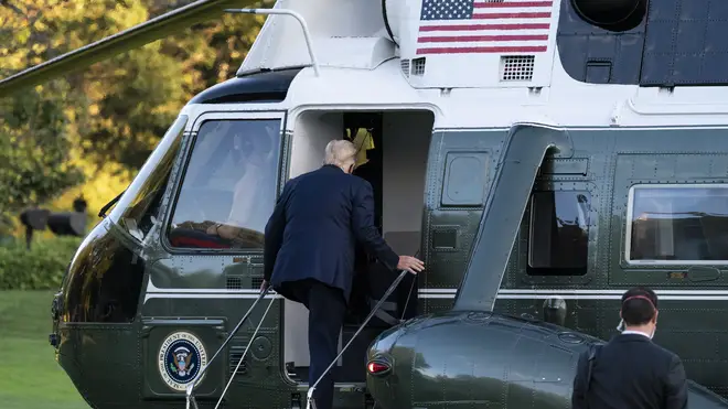Trump boarded Marine One without talking to reporters