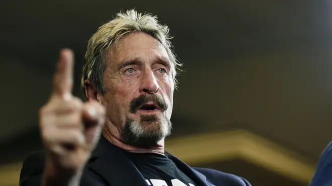 McAfee has been charged with evading taxes after failing to report income
