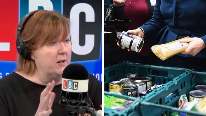 A caller told LBC he was not happy at the "nutritional value" of food parcels provided by the Government.