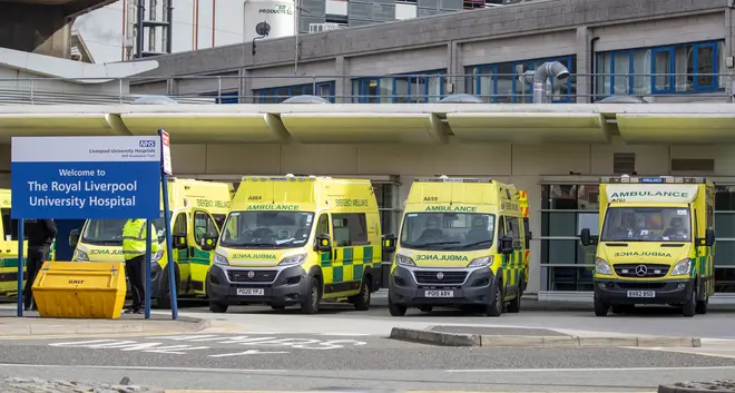 File photo: Ambulances outside the Royal Liverpool University Hospital