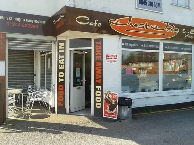 Just Jo's cafe is on the Welsh border