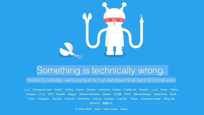 Twitter appears to have crashed leaving users without access to the social media network