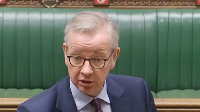 Michael Gove was addressing MPs in the Commons on Monday