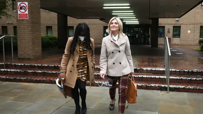 Former Blue Peter presenters Diane-Louise Jordan (left) and Anthea Turner (right) gave evidence defending their former colleague