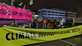 The activists blockaded the Grangemouth site
