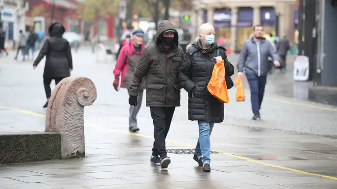Shoppers in Sheffield city centre
