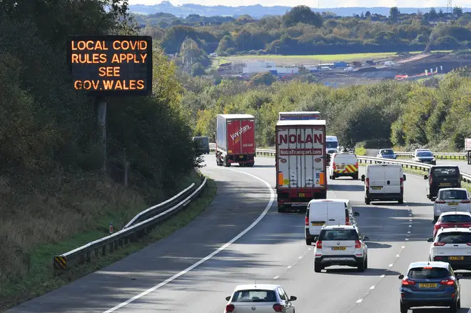 Police in England will attempt to block non-essential journeys out of Wales while the country is under the two-week firebreak lockdown