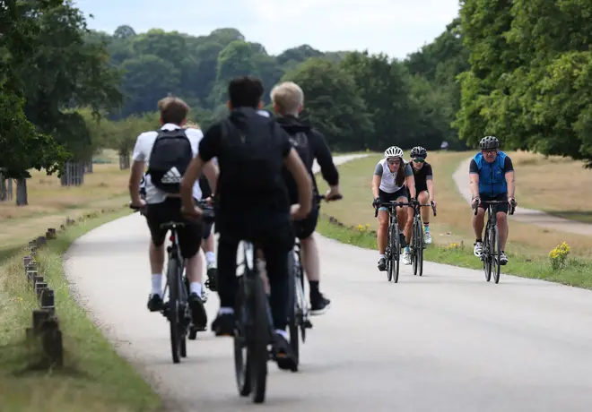File photo: Cyclists travel through Richmond Park as the Government launches a strategy to get more people cycling