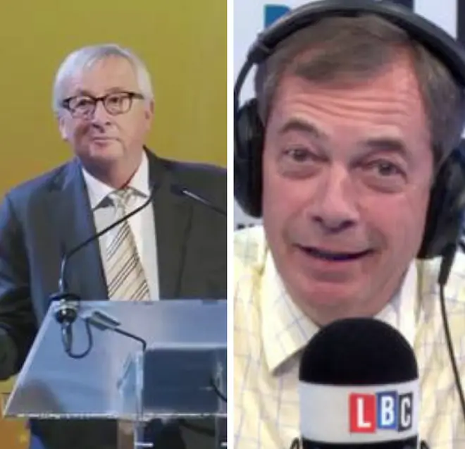 Nigel Farage gave his reaction to Juncker's dancing