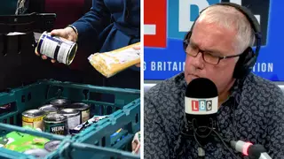 Caller cries as he tells LBC of his experience with child hunger