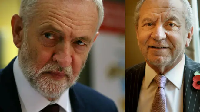 Lord Sugar didn't hold back in his criticism of Jeremy Corbyn