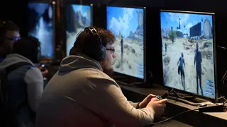 A gamer at EGX 2016