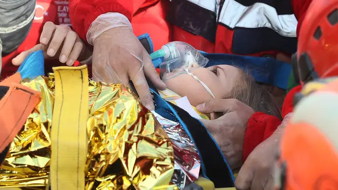 Ayda Gezgin was pulled from the rubble in Izmir