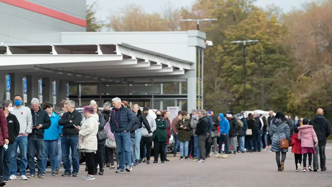The lockdown announcement sparked fresh panic buying at supermarkets