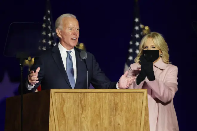 Joe Biden speaks on the American people on election night