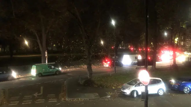 Traffic came to a standstill in Chiswick, west London
