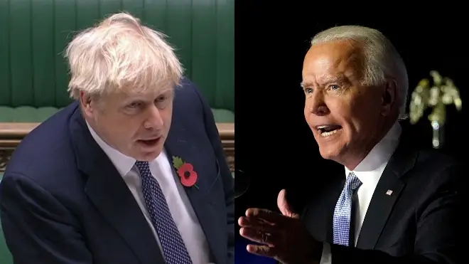 Boris Johnson has said he will proceed with his Brexit bill despite a previous warning from Joe Biden