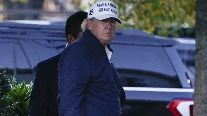 Donald Trump played golf on the day of the election results