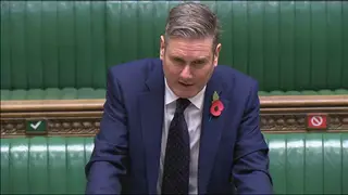 Sir Keir Starmer questioned the Prime Minister after a question from an LBC listener