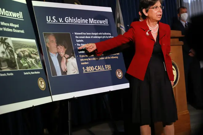 Acting United States Attorney for the Southern District of New York, speaks during a news conference to announce charges against Ghislaine Maxwell for her alleged role in the sexual exploitation and abuse of multiple minor girls by Jeffrey Epstein