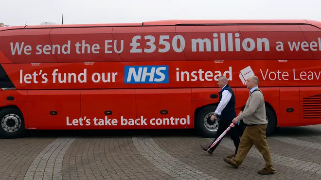 The bus stirred up controversy - especially when its claim was proven to be incorrect