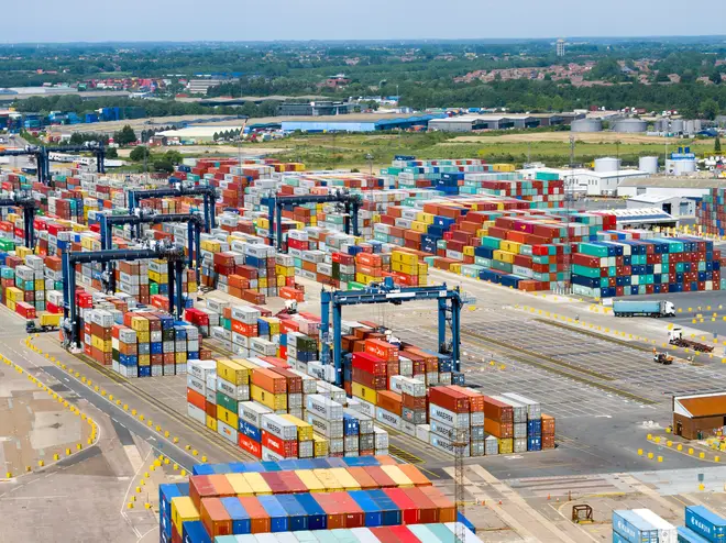 Felixstowe Port handles around 40% of all UK goods from abroad