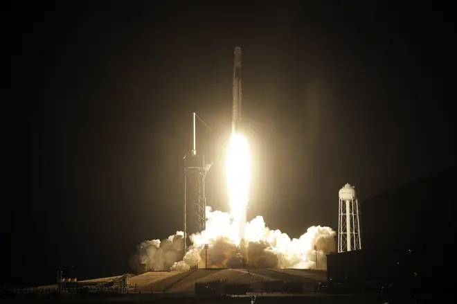 A SpaceX rocket carrying four astronauts launched on Monday
