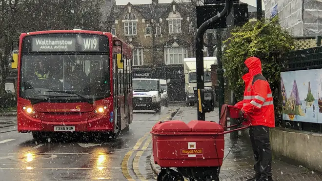 London is not expected to see much snow