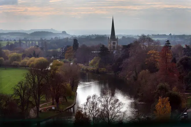 File photo: View of the spire of Holy Trinity Church in Stratford-upon-Avon