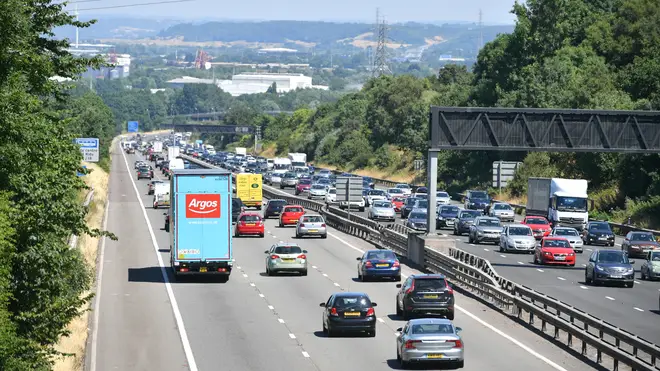 Vehicles on the M5 near Bristol