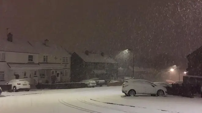 Police said they had received numerous calls about 'thundersnow'