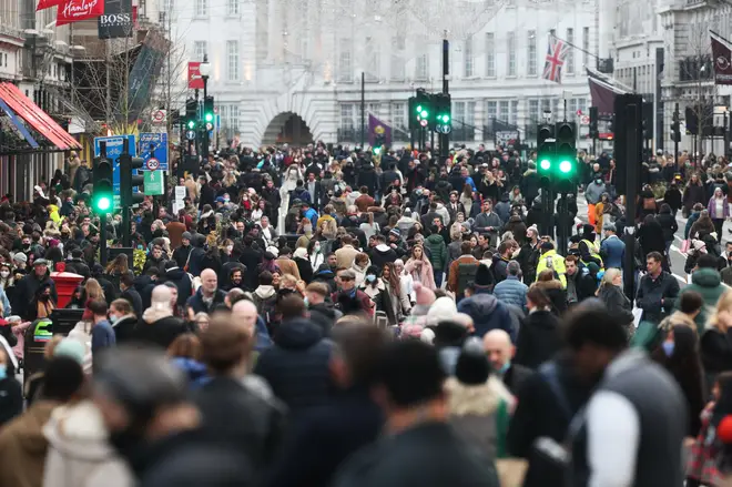 Tens of thousands of shoppers went to Regent Street on Saturday