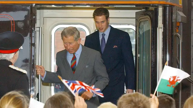 Prince William visited Wales using the royal train for his 21st birthday