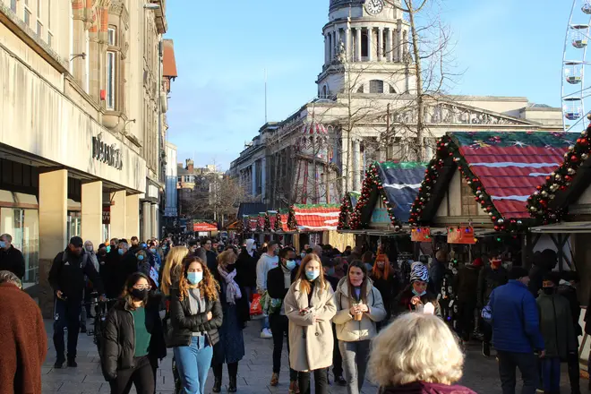 Nottingham Christmas Market was forced to close after just one day, after it was overwhelmed by crowds on Saturday.