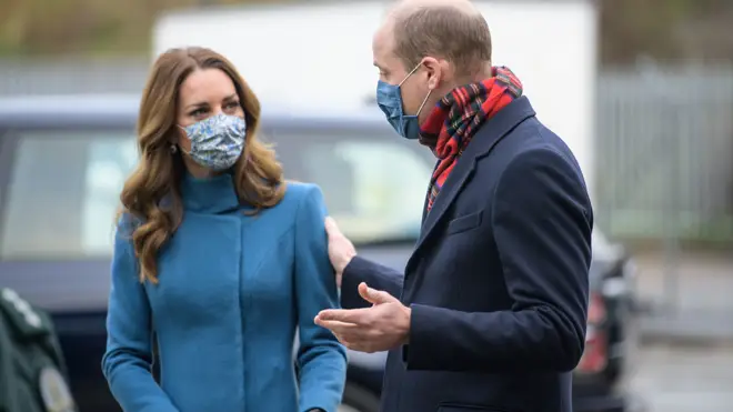 The Duke and Duchess of Cambridge during a visit to the Scottish Ambulance Service response centre in Newbridge, Edinburgh